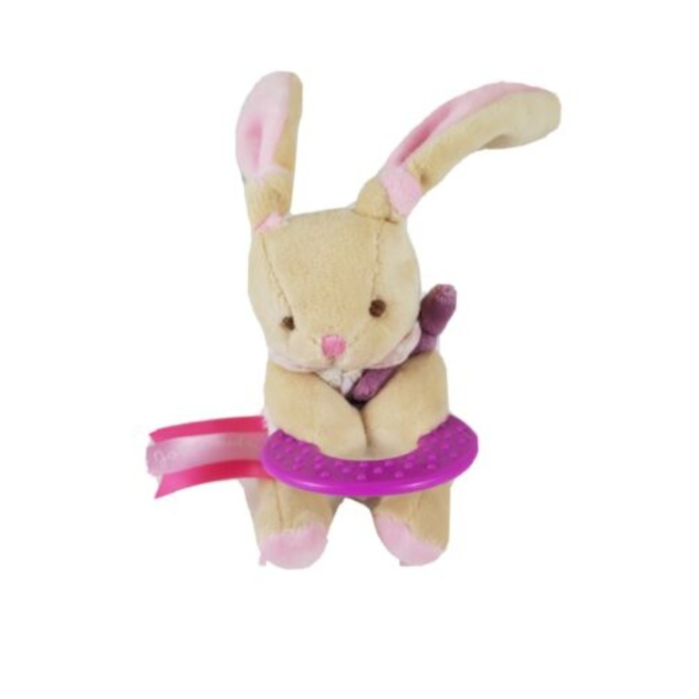 Babys Teething Ring Rattle DouDou Plush Rabbit 4"Tall Stuffed Bunny Easter 95150